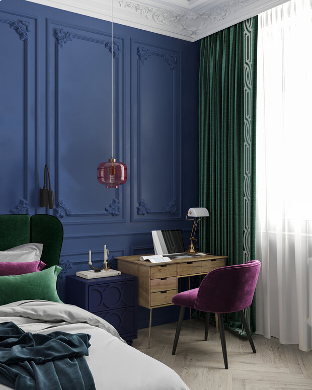 Фотография: Спальня в стиле Эклектика, Квартира, Проект недели, Москва, 2 комнаты, 40-60 метров, Анастасия Григорьева – фото на INMYROOM