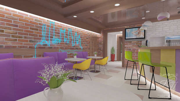 Фото из портфолио Городское кафе – фотографии дизайна интерьеров на INMYROOM