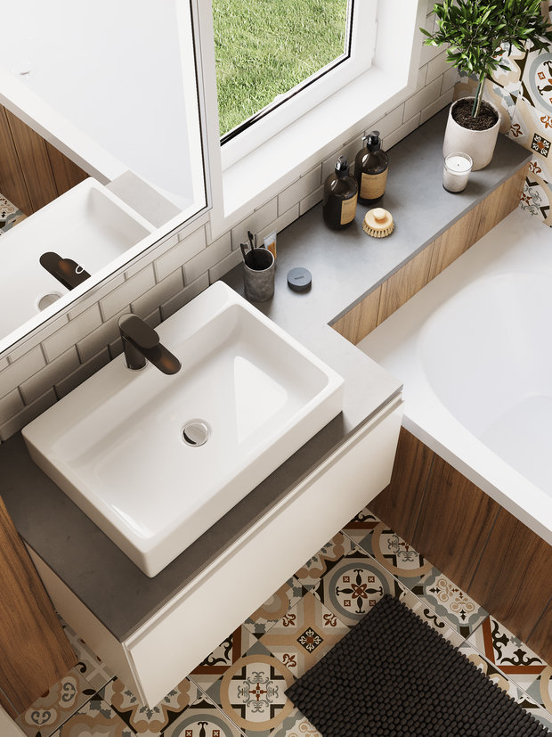 Фотография: Ванная в стиле Скандинавский, Дом, Проект недели, Дом и дача, Ленинградская область, 4 и больше, Более 90 метров, Анастасия Рамазанова – фото на INMYROOM