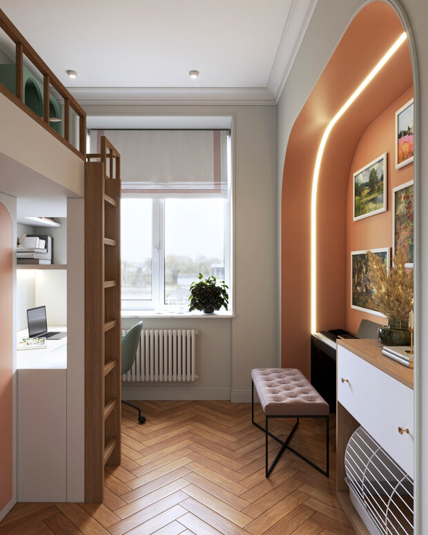 Фотография: Детская в стиле Современный, Эклектика, Квартира, Проект дня, Москва, Сталинка, 4 и больше, 60-90 метров, Марина Ярмаркина – фото на INMYROOM