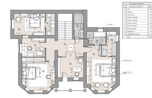Фотография: Планировки в стиле , Дом, Проект дня, Москва, Блочный дом, 4 и больше, Более 90 метров, Эксклюзивные проекты, современный с элементами классики и роскоши, Юлия Стоянова – фото на INMYROOM