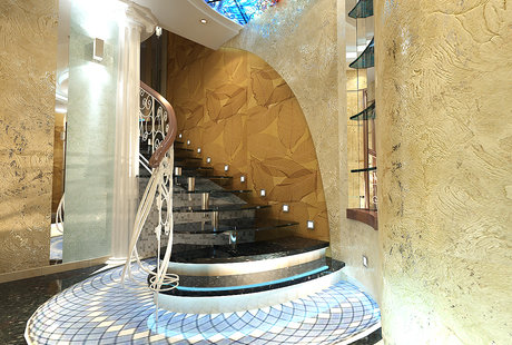 Лестница в загородном доме в стиле арт-деко