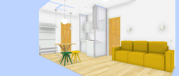 Фото из портфолио 3d-визиулизация, рабочий вариант – фотографии дизайна интерьеров на INMYROOM