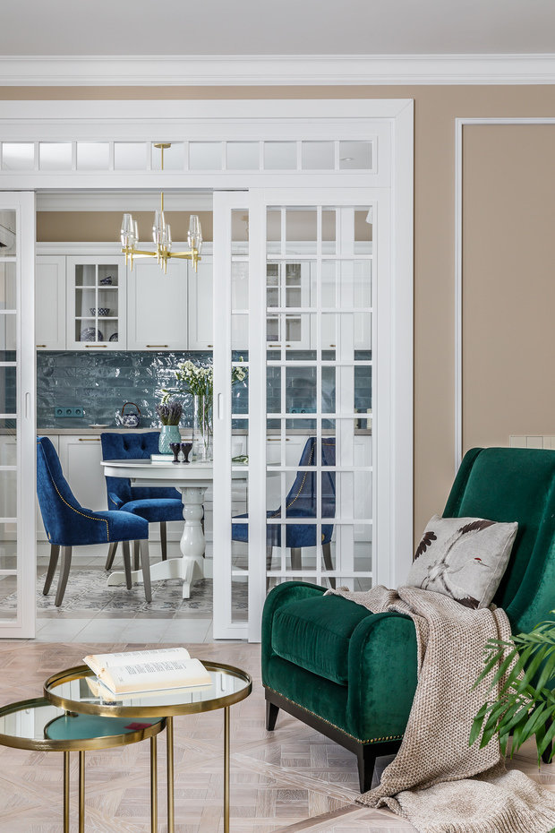 Фотография: Кухня и столовая в стиле Классический, Квартира, Проект недели, Краснодар, 2 комнаты, 60-90 метров, Алиса Свистунова – фото на INMYROOM