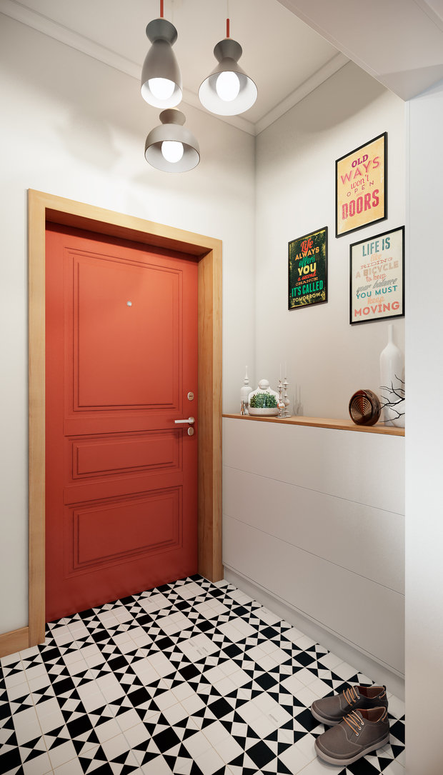 Фотография: Прихожая в стиле Скандинавский, Современный, Квартира, Проект недели, Москва, Co:Interior, Сталинка, 3 комнаты, 60-90 метров – фото на INMYROOM