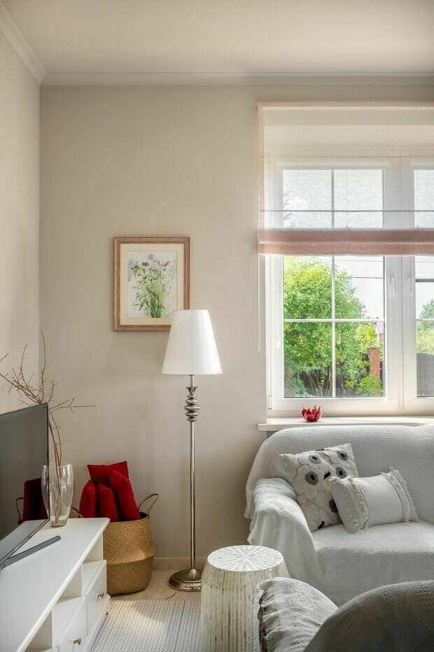 Фотография: Гостиная в стиле Современный, Проект дня, Дача, Подмосковье, Дом и дача, Кирпичный дом, 4 и больше, Более 90 метров, Елизавета Матвейко – фото на INMYROOM