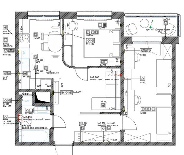 Фото из портфолио ЖК Авиатор, квартира 57 м2 – фотографии дизайна интерьеров на INMYROOM