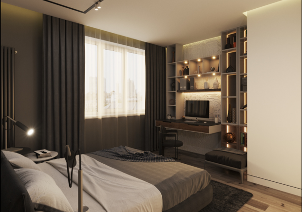 Фото из портфолио Спальня. 3D визуализация – фотографии дизайна интерьеров на INMYROOM