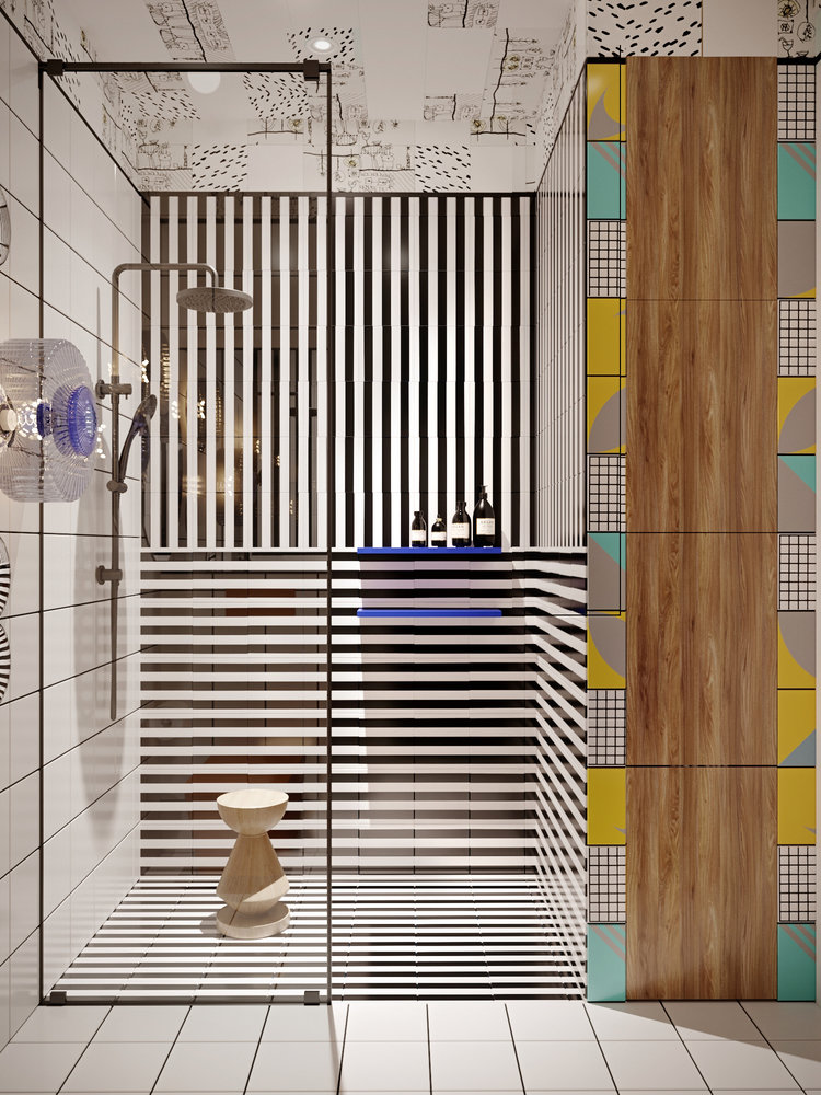 Фотография: Ванная в стиле Современный, Эклектика, Квартира, Проект недели, Estima, Монолитный дом, Дарья Василькова, 3 комнаты, 60-90 метров, Art Group – фото на INMYROOM