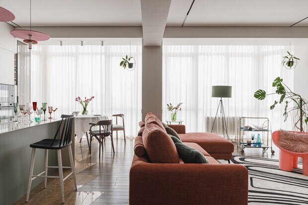 Фотография: Кухня и столовая в стиле Современный, Квартира, Проект дня, Кирпичный дом, 4 и больше, Более 90 метров, Алматы, современный с элементами эклектики, Марина Сапунова, Анара Байшулакова – фото на INMYROOM