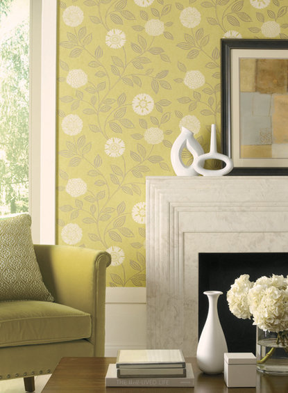 Фотография: Гостиная в стиле Классический, Декор интерьера, Дизайн интерьера, Цвет в интерьере, Обои – фото на INMYROOM