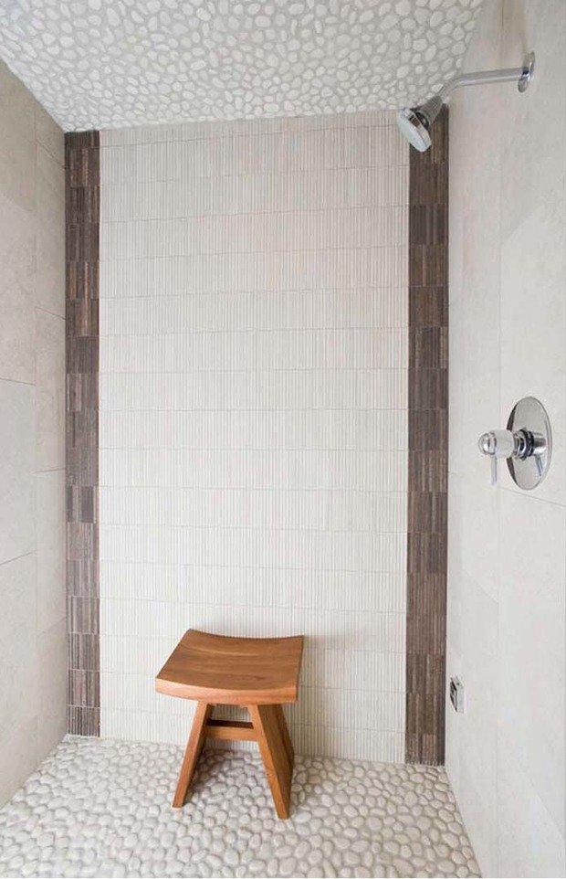 Фото из портфолио Мозаика из морской гальки в интерьере Минимализм – фотографии дизайна интерьеров на INMYROOM