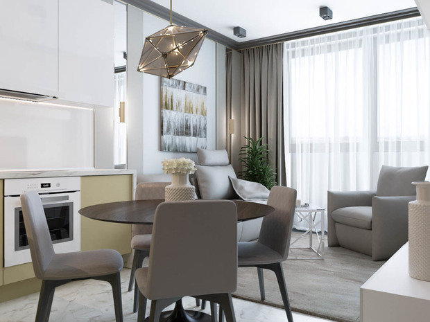 Фото из портфолио Апартаменты в ЖК Авиапарк – фотографии дизайна интерьеров на INMYROOM