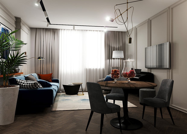 Фото из портфолио Дизайн квартиры Art Plaza – фотографии дизайна интерьеров на INMYROOM