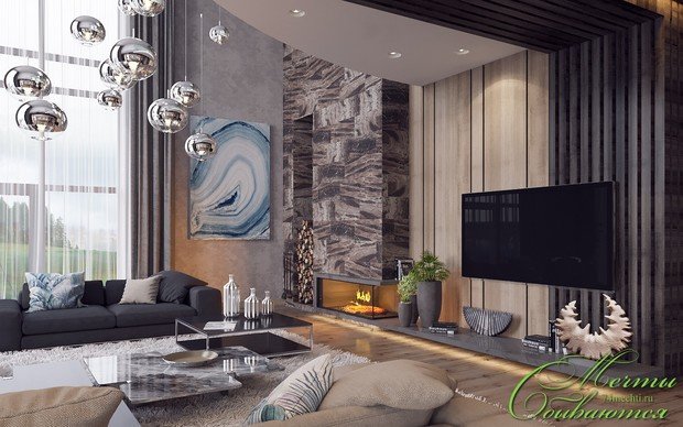 Фото из портфолио Интерьер гостиной с элементами бохо-шика – фотографии дизайна интерьеров на INMYROOM