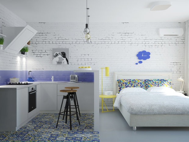Фото из портфолио Квартира-студия – фотографии дизайна интерьеров на INMYROOM