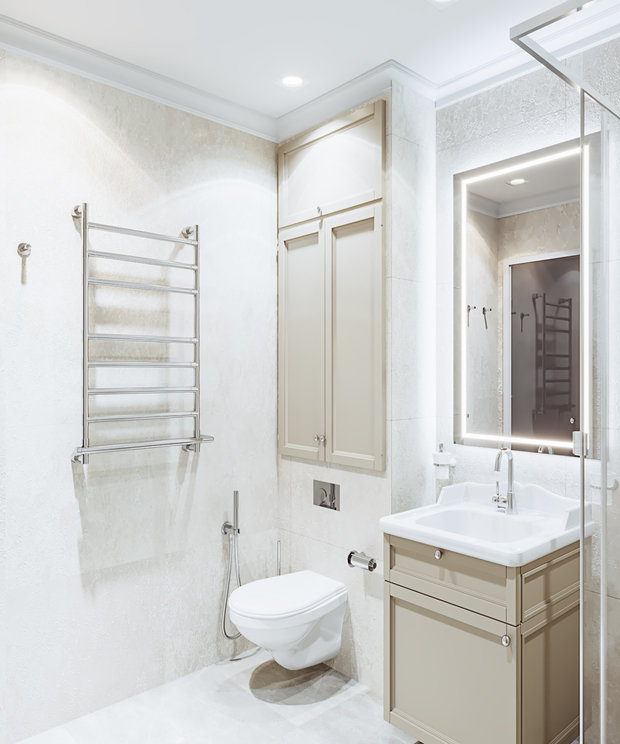 Визуализация интерьера ванной комнаты в современном стиле