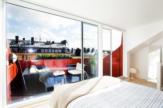 Фотография: Спальня в стиле Скандинавский, Лофт, Малогабаритная квартира, Квартира, Дома и квартиры – фото на INMYROOM