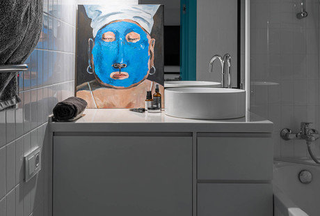 Квартира в синих тонах