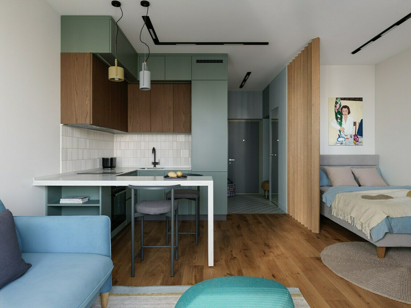 Фотография: в стиле , Современный, Малогабаритная квартира, Квартира, Студия, Проект недели, Москва, Монолитный дом, до 40 метров, Shilova Studio – фото на INMYROOM