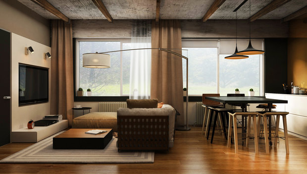 Фото из портфолио Industrial style – фотографии дизайна интерьеров на INMYROOM