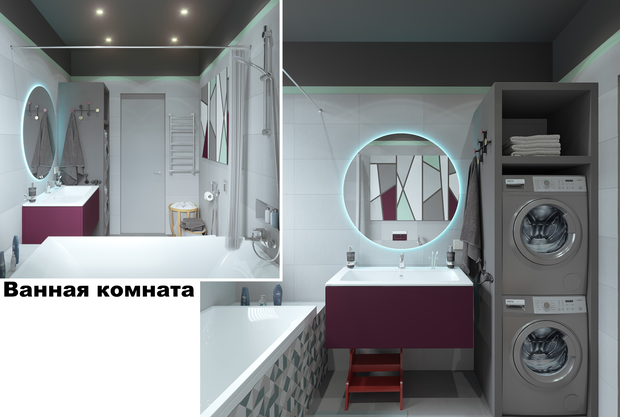 Фото из портфолио Проект квартиры в ЖК "Символ" – фотографии дизайна интерьеров на INMYROOM