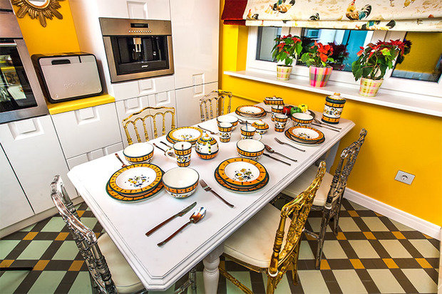 Фотография: Кухня и столовая в стиле Прованс и Кантри, Современный, Эклектика, Интерьер комнат – фото на INMYROOM