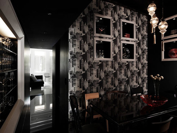 Фотография: Кухня и столовая в стиле Современный, Восточный, Дом, Цвет в интерьере, Дома и квартиры, Белый – фото на INMYROOM