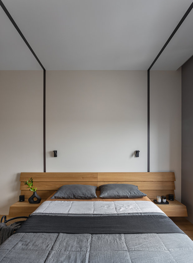 Фотография: Спальня в стиле Современный, Квартира, Минимализм, Проект недели, Москва, 2 комнаты, 60-90 метров, Екатерина Жукова – фото на INMYROOM