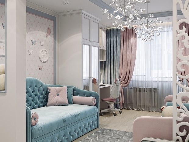 Фото из портфолио Детская для девочек двойняшек – фотографии дизайна интерьеров на INMYROOM