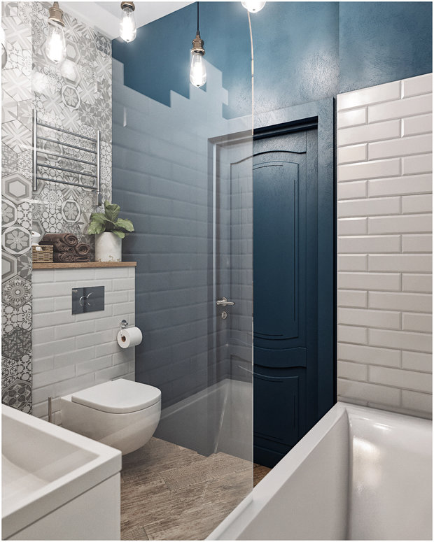 Фотография: Ванная в стиле Эко, Современный, Квартира, Студия, Проект недели, Макс Жуков, ToTaste Studio, Монолитный дом, до 40 метров – фото на INMYROOM