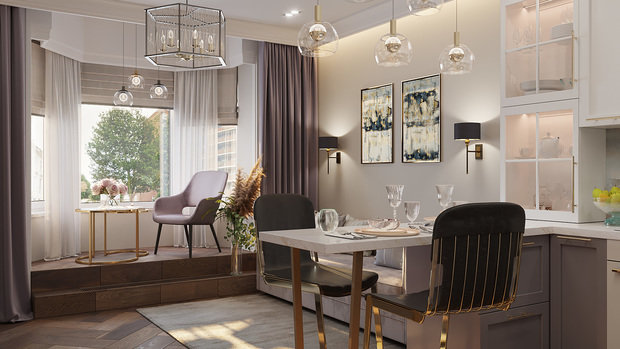 Фото из портфолио Неоклассика на  "Смольном проспекте" – фотографии дизайна интерьеров на INMYROOM