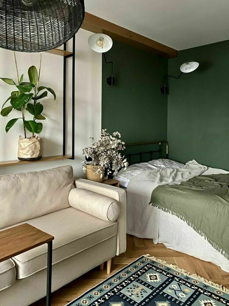 Фотография: в стиле , Гостиная, Спальня, Переделка, Хрущевка, до 40 метров – фото на INMYROOM