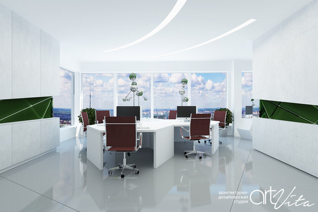 Фото из портфолио Офисное пространство "open space" – фотографии дизайна интерьеров на INMYROOM