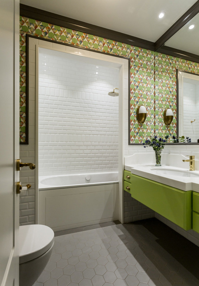 Фотография: Ванная в стиле Современный, Квартира, Проект дня, Москва, 4 и больше, Более 90 метров, Монолитно-кирпичный, Маша Файнберг – фото на INMYROOM Фотография: Ванная в стиле Современный, Квартира, Проект дня, Москва, 4 и больше, Более 90 метров, Монолитно-кирпичный, Маша Файнберг – фото на INMYROOM