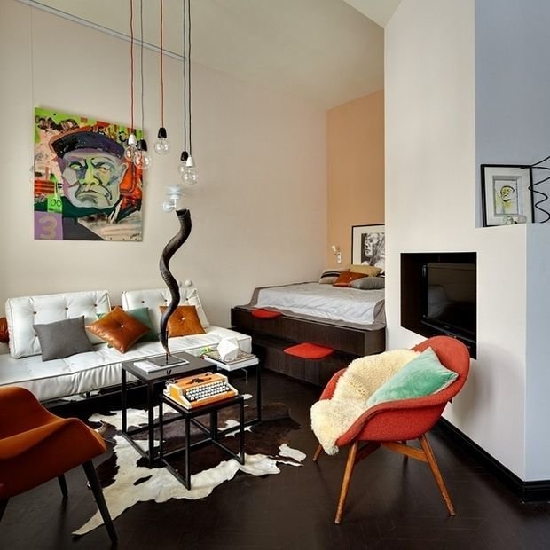 Фотография: Мебель и свет в стиле Скандинавский, Декор интерьера, Малогабаритная квартира, Квартира, Студия – фото на INMYROOM