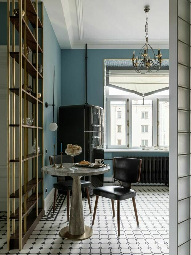 Фотография: Кухня и столовая в стиле Классический, Современный, Эклектика, Винтажный, Квартира, Проект недели, Санкт-Петербург, Кирпичный дом, 3 комнаты, 60-90 метров, Полина Афонская – фото на INMYROOM