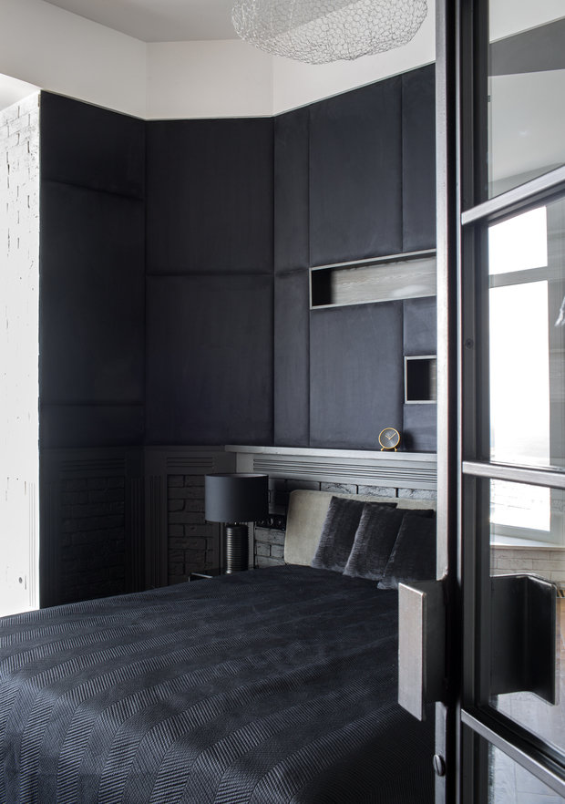 Фотография: Спальня в стиле Лофт, Квартира, Проект недели, Пентхаус, 4 и больше, Более 90 метров, Владивосток, #эксклюзивныепроекты, Miyao Studio – фото на INMYROOM