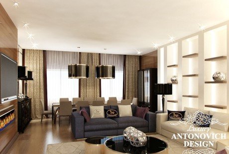 Яркий дизайн современной квартиры от Luxury Antonovich Design