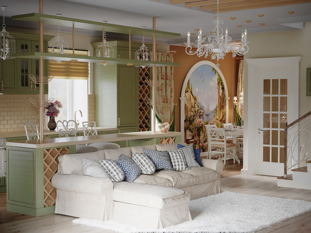 Фото из портфолио Кухня-гостиная в стиле прованс – фотографии дизайна интерьеров на INMYROOM