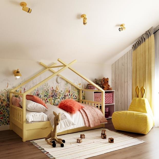 Фотография: Детская в стиле Скандинавский, Дом, Проект недели, Дом и дача, Ленинградская область, 4 и больше, Более 90 метров, Анастасия Рамазанова – фото на INMYROOM