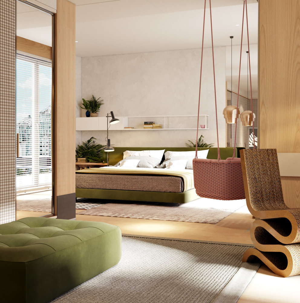 Фотография: Спальня в стиле Современный, Эко, Скандинавский, Квартира, Минимализм, Проект недели, Киев, Монолитный дом, 4 и больше, Более 90 метров, Дмитрий Сивак, S&T architects – фото на INMYROOM