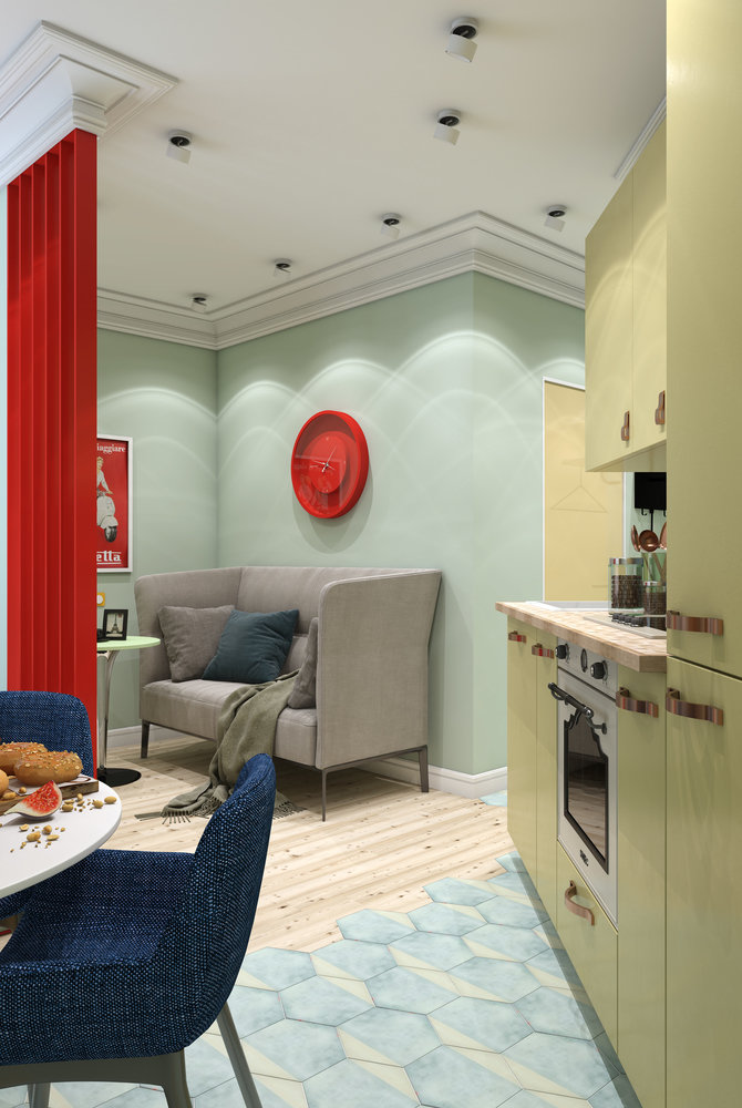 Фотография: Кухня и столовая в стиле Современный, Квартира, Студия, Проект недели, Марина Саркисян, Финляндия, до 40 метров – фото на INMYROOM