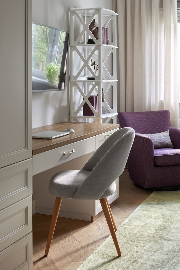 Фотография: Кабинет в стиле Классический, Современный, Эклектика, Квартира, Проект недели, 2 комнаты, 40-60 метров, Наталья Бочина, Петергоф – фото на INMYROOM