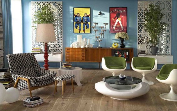 Фотография: Гостиная в стиле Эклектика, Декор интерьера, Декор дома, Пол – фото на INMYROOM