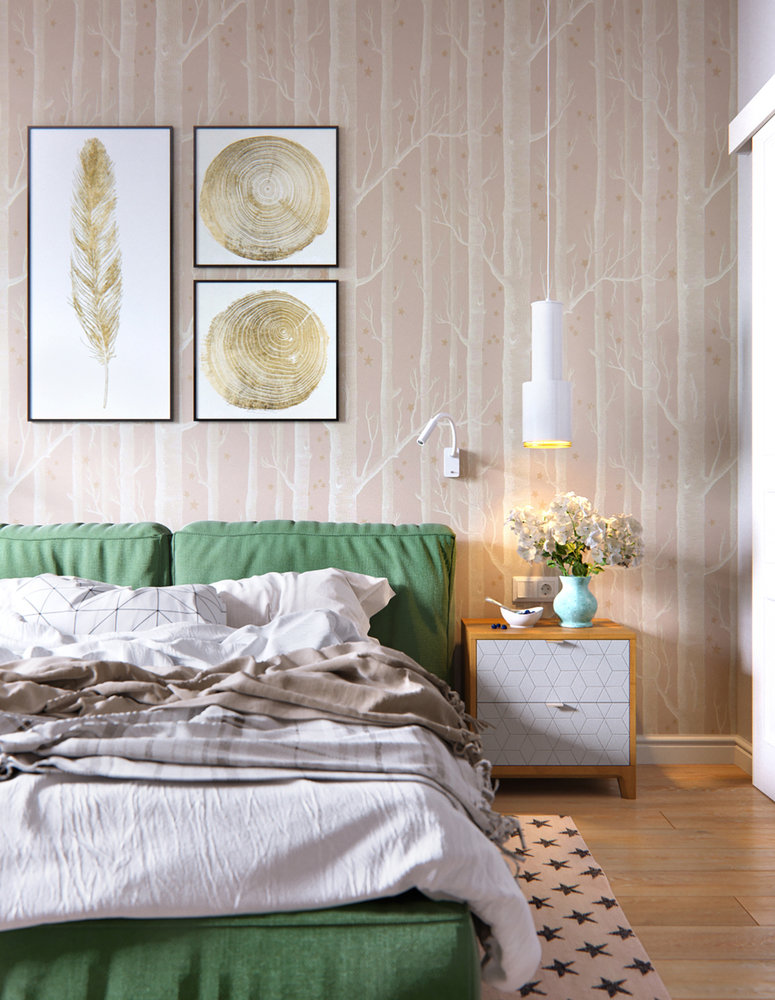 Фотография: Спальня в стиле Скандинавский, Квартира, Проект недели, Санкт-Петербург, напольное покрытие, Панельный дом, 2 комнаты, 60-90 метров, Олег Минц, ЖК "Тойве" – фото на INMYROOM Фотография: Спальня в стиле Скандинавский, Квартира, Проект недели, Санкт-Петербург, напольное покрытие, Панельный дом, 2 комнаты, 60-90 метров, Олег Минц, ЖК "Тойве" – фото на INMYROOM