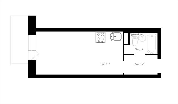 Фото из портфолио Квартира-студия 25 кв.м. СПб – фотографии дизайна интерьеров на INMYROOM