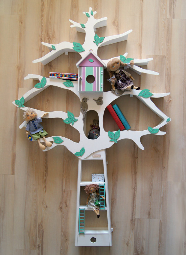 Фото из портфолио Дерево-стеллаж для детской комнаты – фотографии дизайна интерьеров на INMYROOM