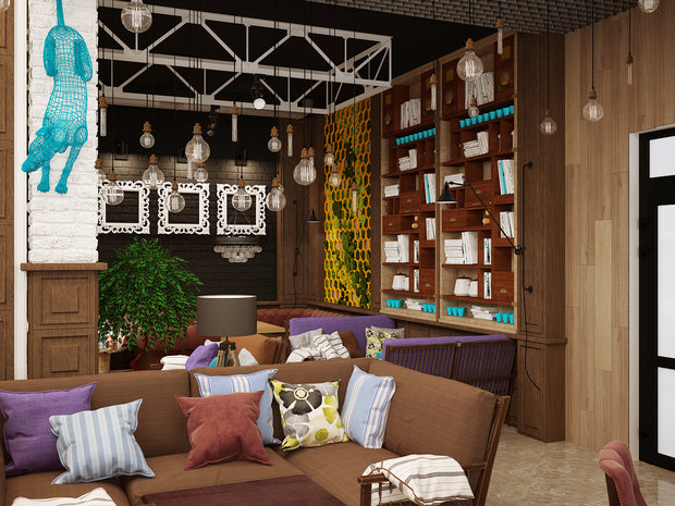 Фото из портфолио Lounge cafe – фотографии дизайна интерьеров на INMYROOM