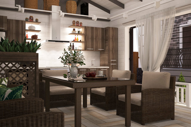 Фото из портфолио Веранда частного дома – фотографии дизайна интерьеров на INMYROOM